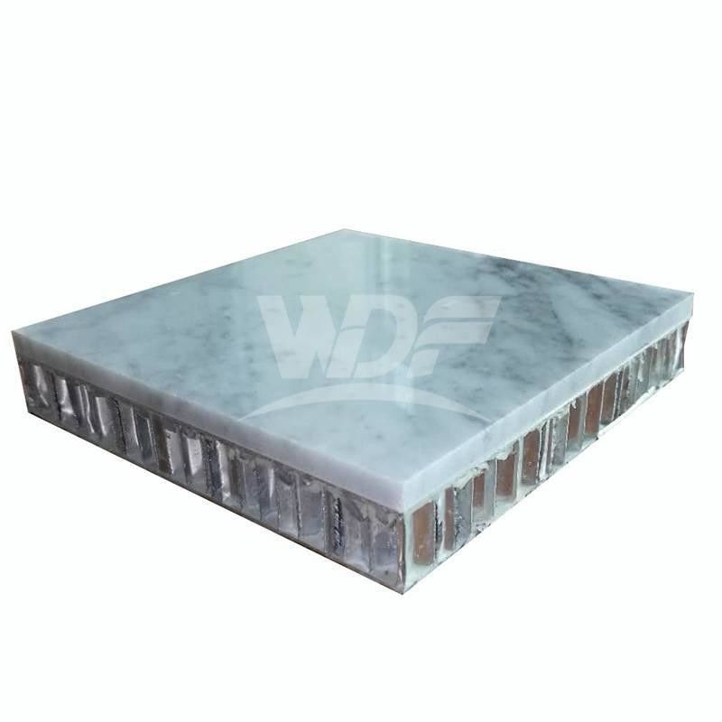 แผ่นไม้อัดหินอ่อนป้องกันการกัดกร่อนแผ่นแม่พิมพ์หลักฐานอลูมิเนียม Honeycomb Core Panel